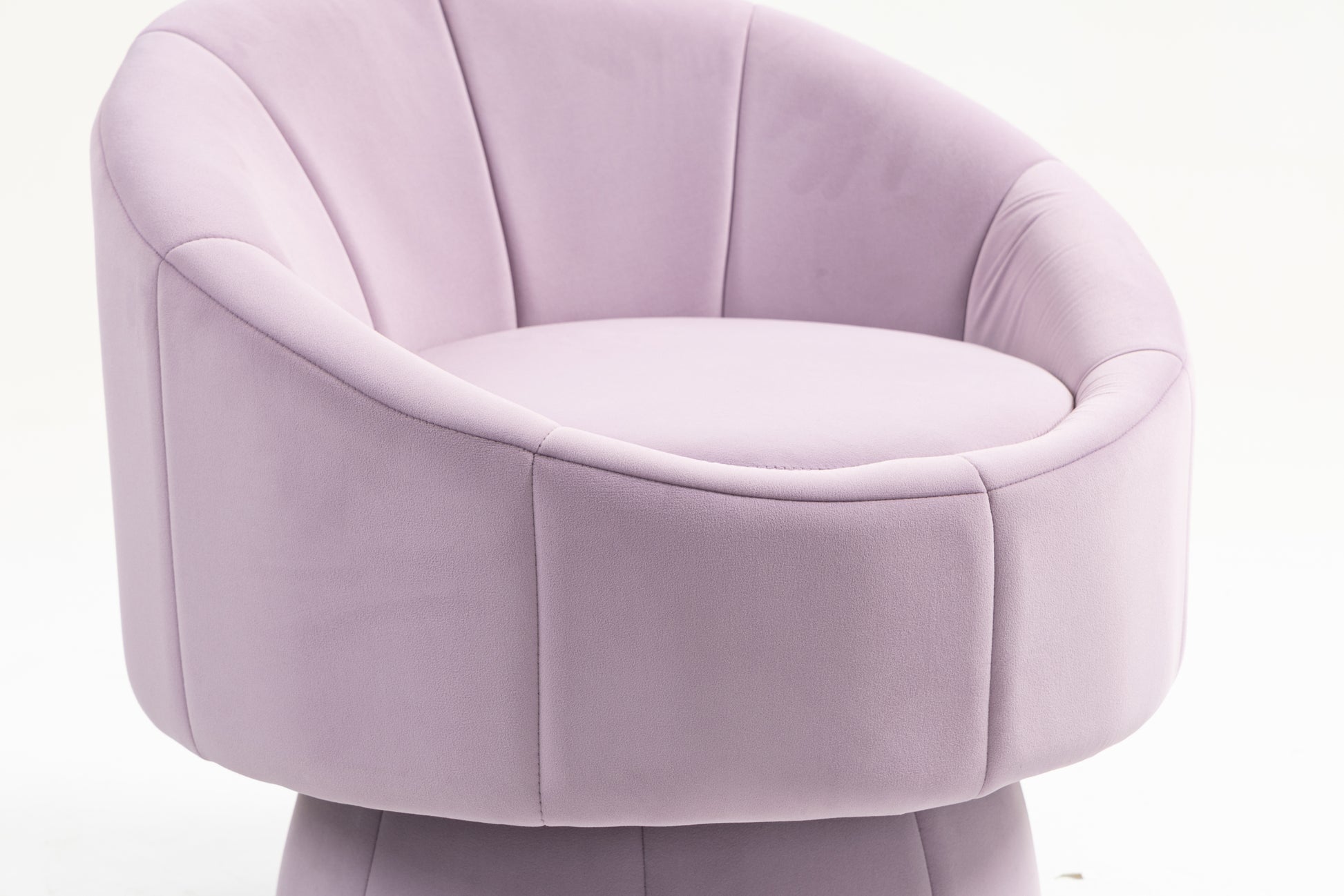 Mid Century Modern Accent Chair With Wood Frame, Upholstered Living Room Chairs With Waist Cushion, Reading Armchair For Bedroom Sunroom Purple Velvet