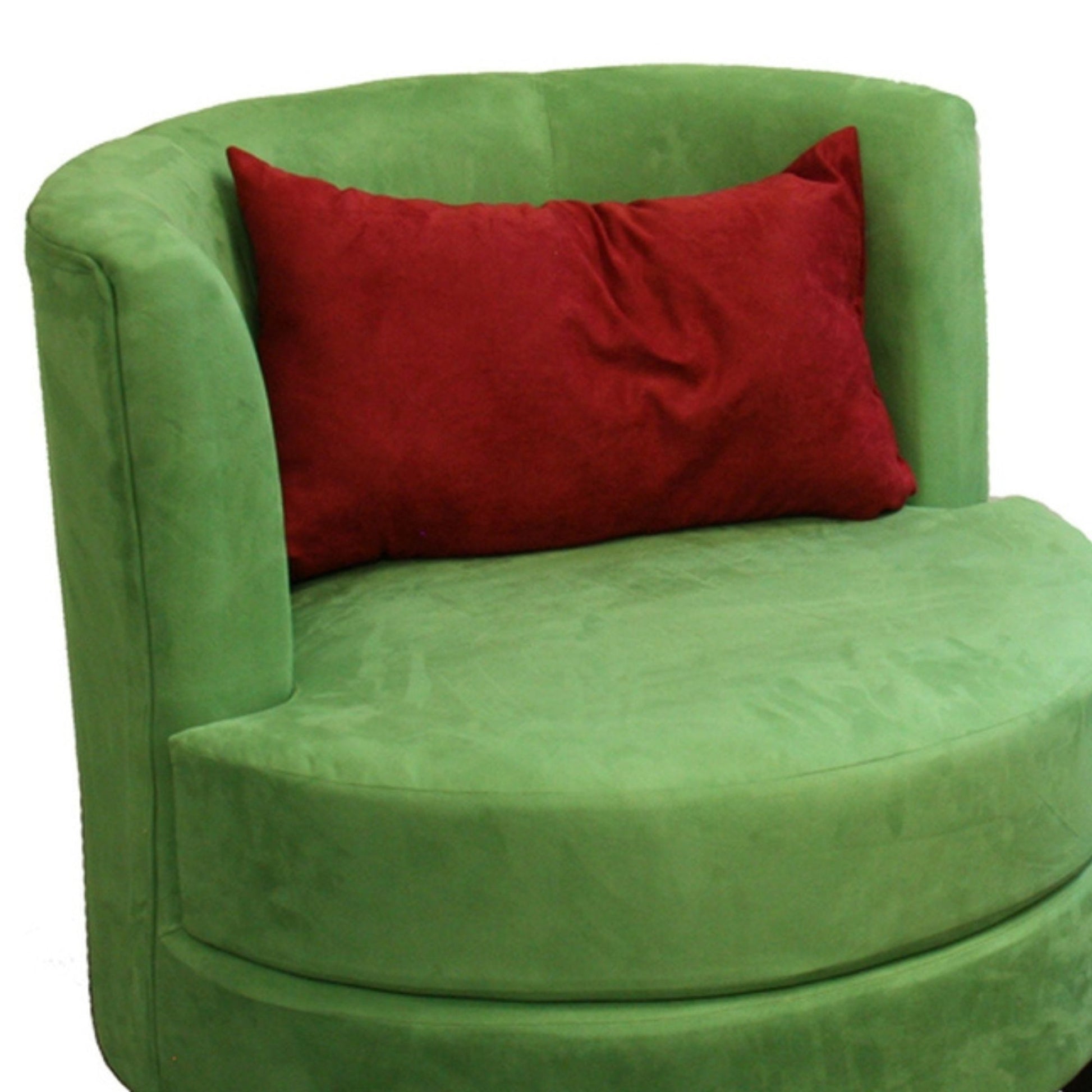 30.5" Tall Accent Chair With Pillow, Green Green Wood