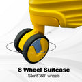 Hardside Luggage Sets 3 Pieces, Expandable Luggages Spinner Suitcase With Tsa Lock Lightweight Carry On Luggage 20Inch 24Inch 28Inch Antique Yellow Polypropylene