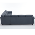 Arrived Sleeper Sofa, 2 In 1 Pull Out Couch Bed,6 Seater Sofa Bed, L Shaped Sleeper Sectional Sofa Couch,Riveted Sofa,104'' Large Combined Sofa Bed In Living Room, Dark Gray Gray Polyester Wood Primary Living Space Medium Soft Cushion Back Modern