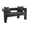 Coolmore Modern Chenille Loveseat Sofacomfy Upholstered 2 Seater Sofa, Small Loveseat Accent Couch For Living Bedroom Leisure Areas Carbon Black Carbon Black Primary Living Space Foam Chenille