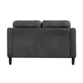 Gray 2Pc Sofa Set Microfiber Upholstered Sofa Loveseat Set Button Tufted Contoured Arms Solid Wood Frame Casual Living Room Furniture Gray Microfiber Wood Primary Living Space Traditional,Transitional Solid Wood 5 Seat