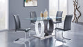 Altis Fabric Grey Dining Chairs Kit Of 4 Solid Gray Dining Room Foam Wipe Clean Rectangular Casual Dining Chairs Solid Back Set Of 4 Or More Metal & Wood Stainless Steel