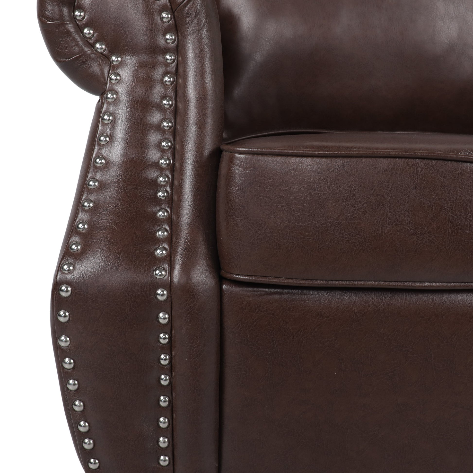 Club Chair Dark Brown Pu