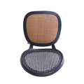 Dining Chair Mp2 Set Of 2 Matte Black Rattan