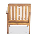 Perla 3 Seater Sofa And Table Set, Cream Cream Acacia Wood
