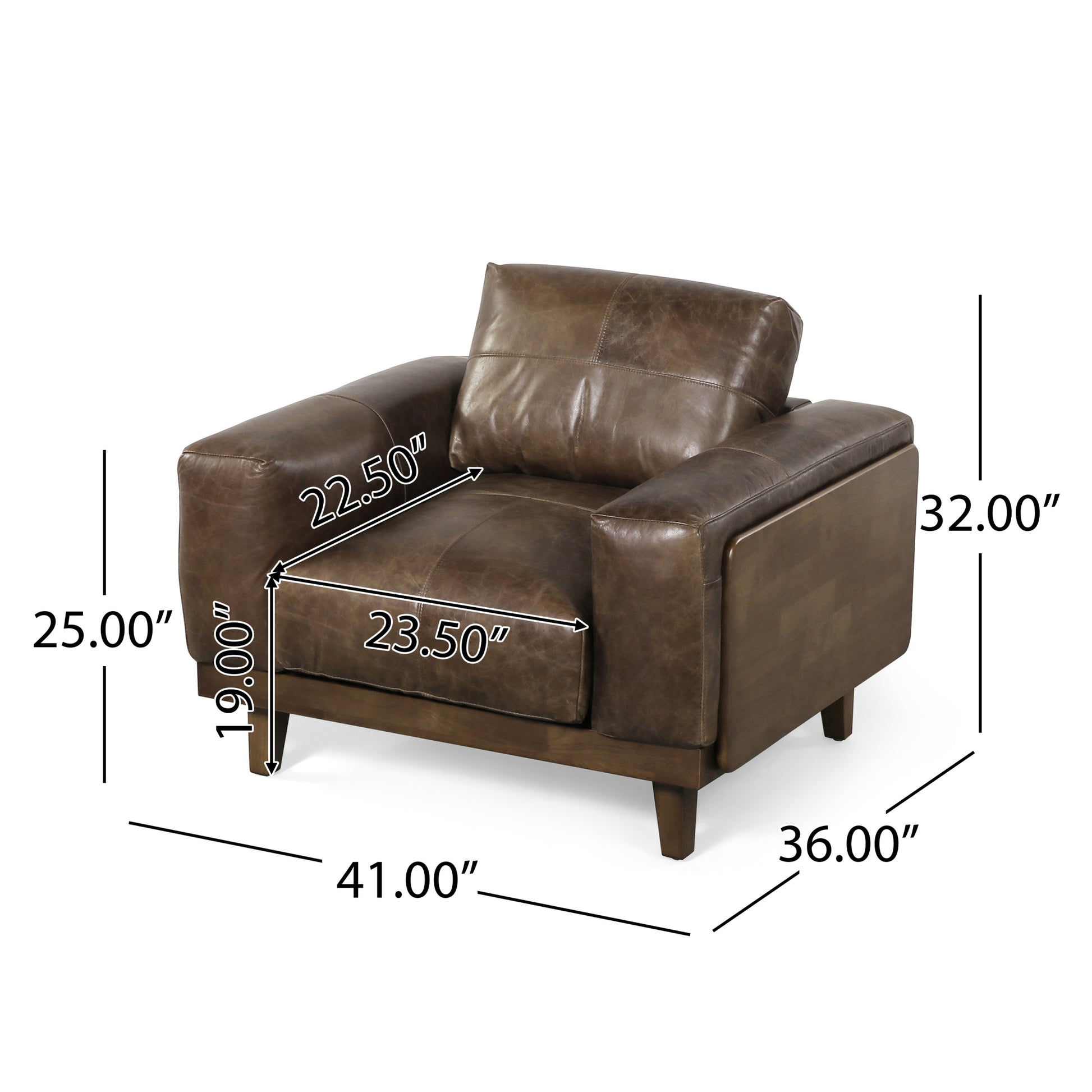Club Chair Espresso Rubber Wood