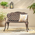 Lucia Outdoor Garden Bench Copper Aluminium