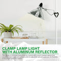 Hiwkltclamplightmx2 2 Pack Clamp Lamp Light With 8.5 Inch Aluminum Reflector Up To 150 Watt E26 Socket No Bulb Included 6 Feet 18 2 Spt 2 Cord, Silver Silver Aluminium