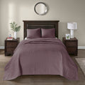 Reversible Quilt Set Purple Full Queen Purple Cotton