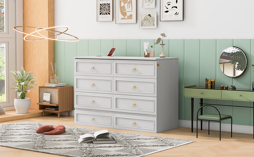 Queen Murphy Bed With Large Drawers,White Queen White Plywood