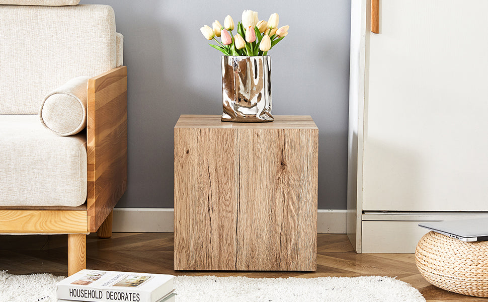 Elevate Your Living Space With This Modern Mdf Coffee Table That Showcases Smooth, Light Wood Color Texture Patterns. It Is Characterized By Stylish Design. Wood Mdf