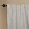 Newport Unlined Window Curtains For Bedroom, Linen Curtains For Living Room, 84 Inches Long Curtains For Living Room, Greige Greige Linen