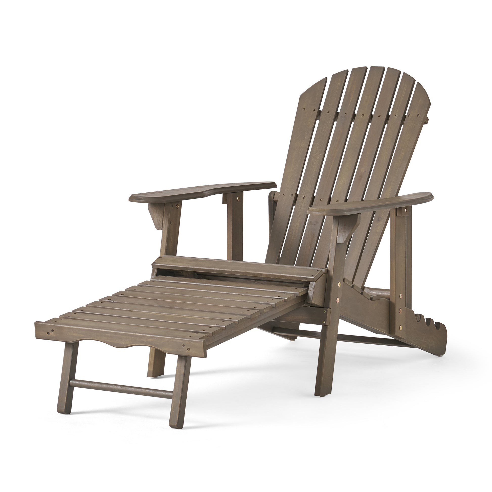 Malibu Reclining Adirondack Chair Grey Acacia Wood