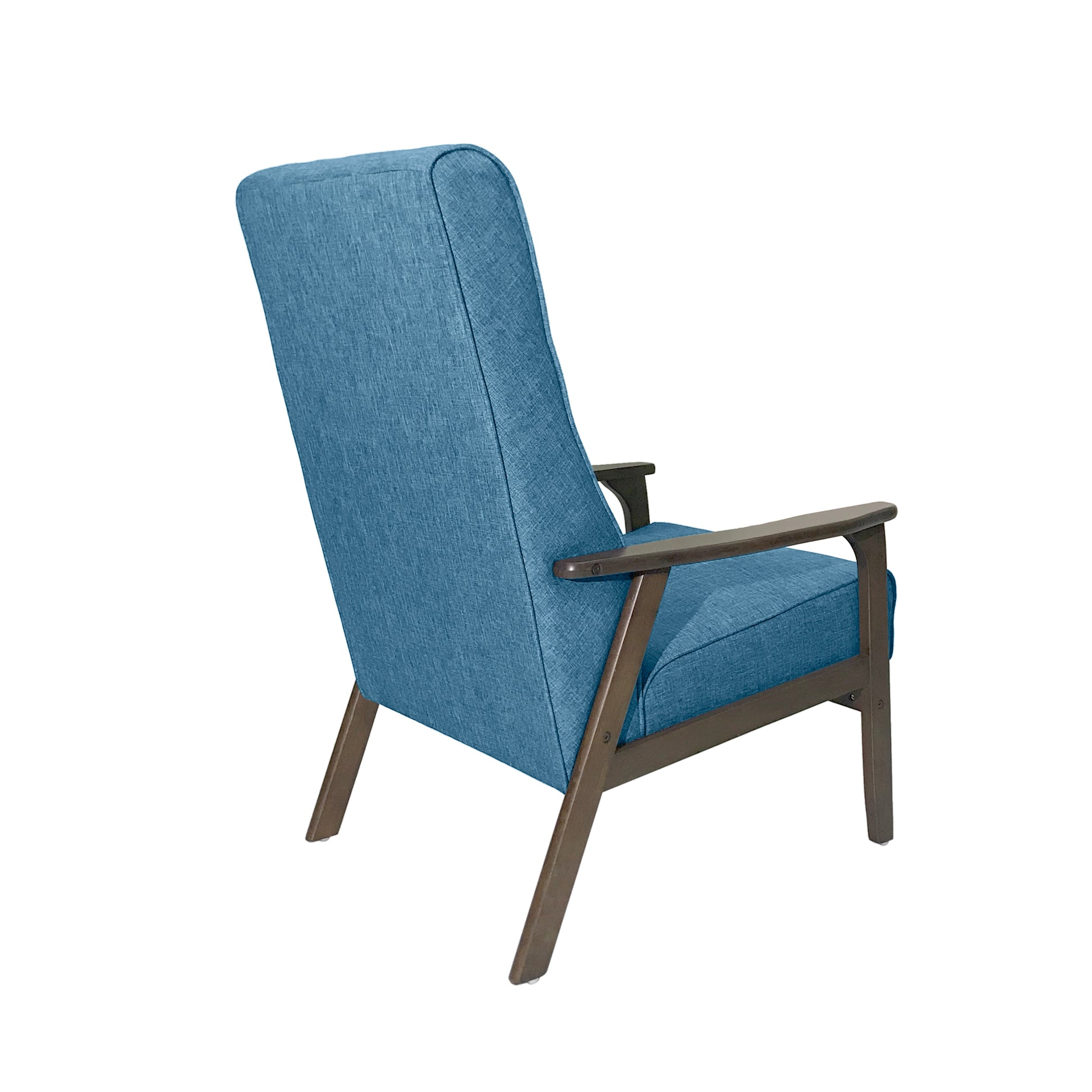 Accent Chair Blue Fabric