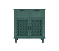 2 Door 2 Drawer Cabinet, American Furniture, Suitable For Bedroom, Living Room, Study Dark Green Mdf