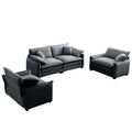 Luxurious And Sophisticated Sofa Set With Soft Cushions And Pillows, Sofa Set For Living Rooms And Clubs As Well As Home Theaters, Consisting Of Two Single Sofas And A 2 Seaters Sofas Ingrey Corduroy Grey Corduroy 4 Seat