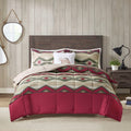 Down Alternative Comforter Set With Throw Pillow Queen Multicolor Polyester