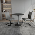 Black Circular Dining Table, 31.5 