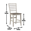Abacus 5 Piece Dining Set With Drop Leaf Counter Height Table Smoke Grey Smoke Grey Wood