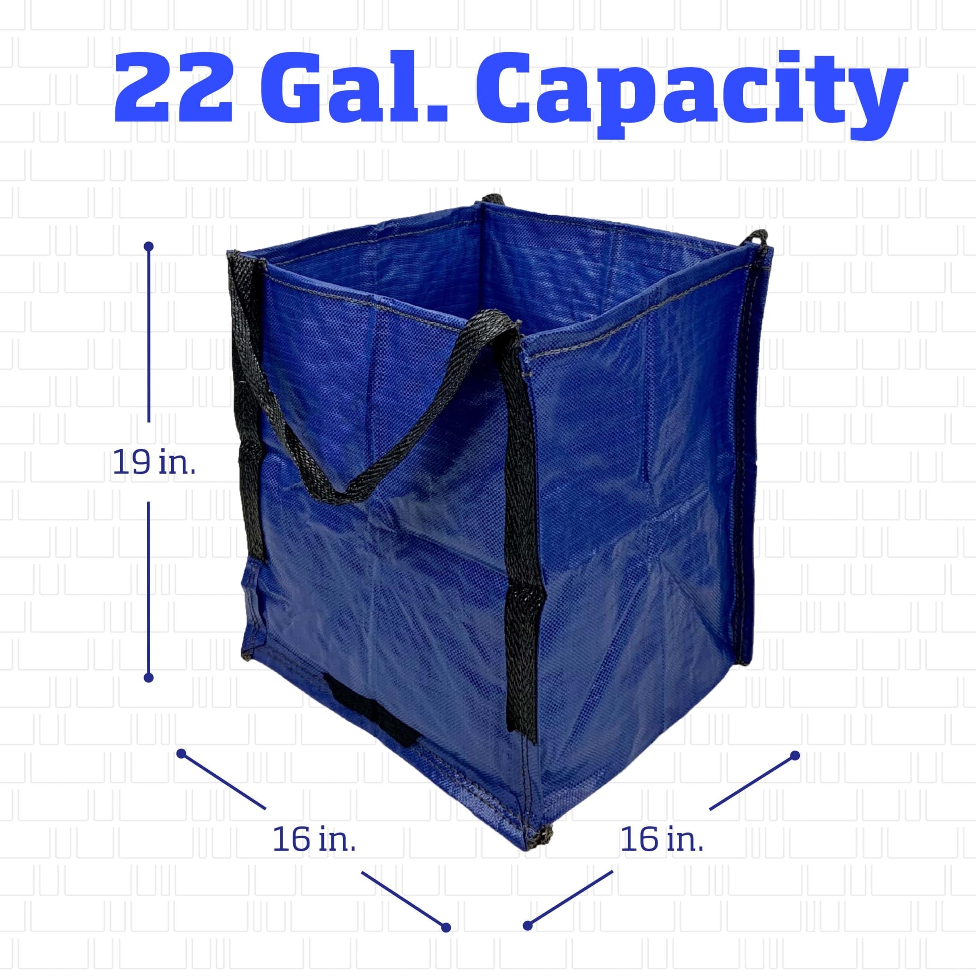 Heavy Duty Storage Tote Bag 22 Gallon Rugged Woven Polypropylene Moving Bag Blue Polypropylene
