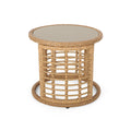 Tatiana Side Table Light Brown Rattan
