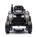 12V Kids Ride On Electric Tractor Black Knight,Kids Ride On Toy.2Wd,Non Skid Tires, Steering Wheel, Foot Pedal,With Removable Storage Tug,Light,Bluetooth,Music,Mp3,Usb,Power Display For Kids Aged 2 3. Black 50 99 Lbs Polypropylene