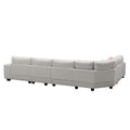 Modular Sectional L Shaped Sofa With Armrest Wooden Frame Locker, Stylish And Comfortablecream Style, Beige Beige Primary Living Space Soft Modern Wood 5 Seat