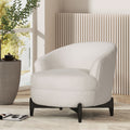 Club Chair White Fabric
