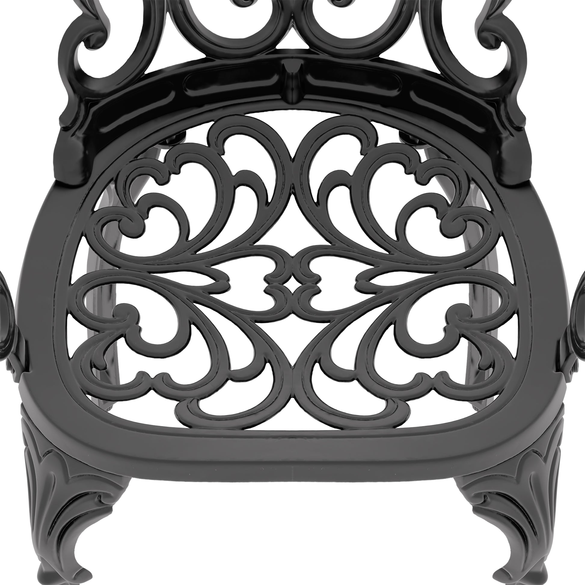 Cast Aluminum Patio Dining Chair 2Pcs With Black Frame And Cushions In Random Colors Yes Complete Patio Set Black Rust Resistant Frame Water Resistant Cushion Garden & Outdoor Complete Patio Sets Aluminium