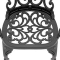 Cast Aluminum Patio Dining Chair 4Pcs With Black Frame And Cushions In Random Colors Yes Dining Set Black Rust Resistant Frame Water Resistant Cushion Garden & Outdoor Complete Patio Sets Aluminium