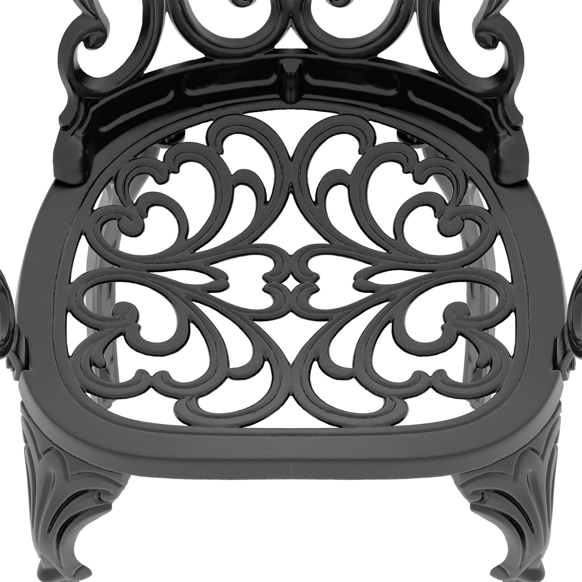 Cushions In Random Colors 5 Piece Set Of Cast Aluminum Patio Furniture With Cushions Yes Dining Set Black Seats 4 Rust Resistant Frame Water Resistant Cushion Garden & Outdoor Complete Patio Sets Aluminium