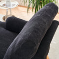 Modern Mid Century Indoor Oversized Chaise Lounger Comfort Sleeper Sofa With Soild Wood Legs Black Foam 1 Seat