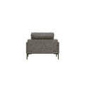 Onyx Gray Leather Chair Dark Gray Primary Living Space Foam Genuine Leather