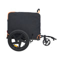 Foldable Pet Jogging Stroller Dog Carriers Bicycle Trailer Pet Dog Cat Bike Trailer Orange And Black Ideal For Small Pets Black Oxford Fabric Metal