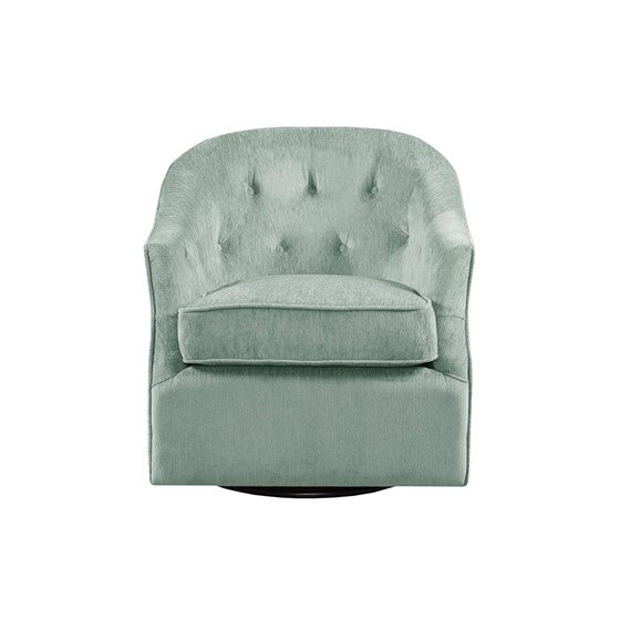 Calvin Swivel Chair Light Blue Solid Wood