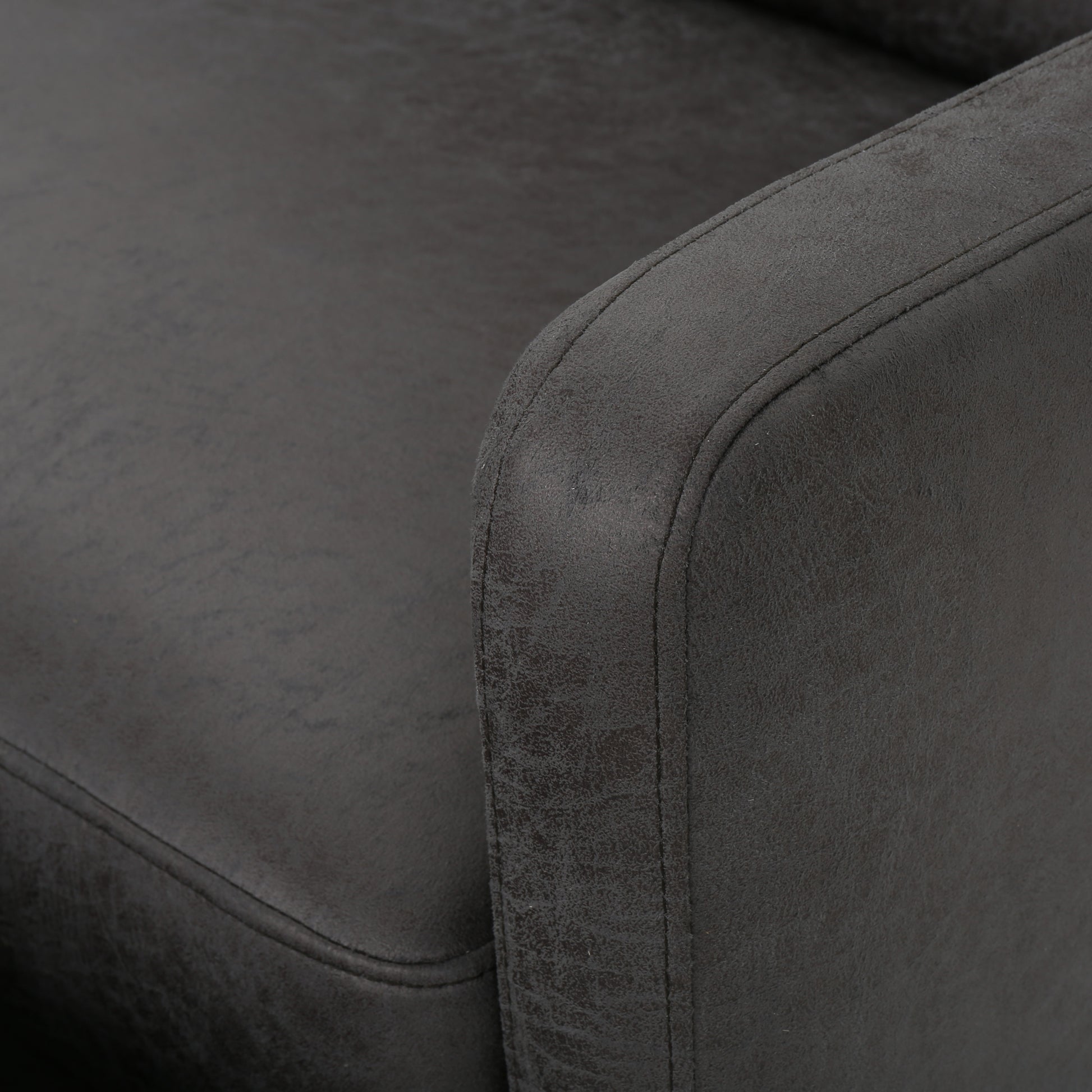 Recliner Chair Double Seats Slate Microfiber