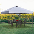 Outsunny 10' X 10' Pop Up Canopy Tent, Instant Sun Shelter With 3 Level Adjustable Height, Top Vents And Wheeled Carry Bag For Outdoor, Garden, Patio, White White Steel