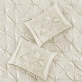 7 Piece Tufted Comforter Set Ivory Queen Queen Ivory Polyester