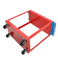 Tool Cart On Wheels, Heavy Duty Steel Utility Cart W Lockable Wheels, 400 Lbs Capacity Industrial Service Cart For Garage, Warehouse, Workshop Two Layer Bright Red Red Abs Steel Q235