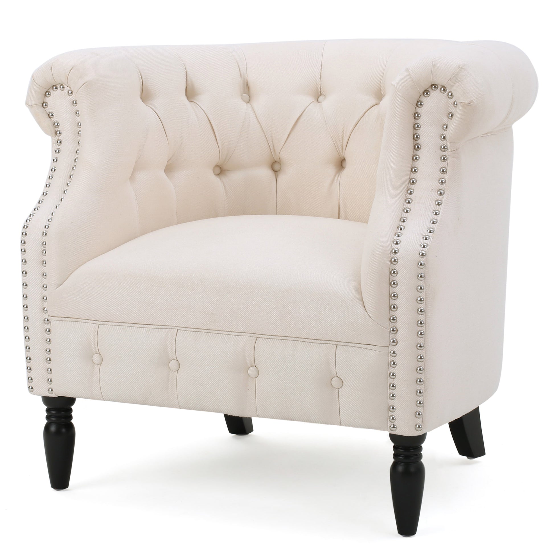 Akira Club Chair Beige Fabric