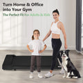 Walking Pad Under Desk Treadmill For Home Office 2.5Hp Walking Treadmill 0.6 4Mph 300Lbs Capacity Treadmill For Walking Running Remote Control Batteries Black Metal