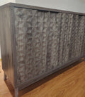 Modern Style Buffet Cabinet,Sideboard Buffet Cabinet With Storage,Storage Cabinet With 4 Diamond Shaped Relief Doors For Living Room,Dining Room,Entryway,Hallway,Kitchen,Grey Gray Gray Dining Room