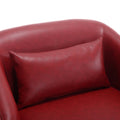 Coolmore Swivel Barrel Chair, Comfy Round Accent Sofa Chair For Living Room, 360 Degree Swivel Barrel Club Chair, Leisure Arm Chair For Nursery, Hotel, Bedroom, Office, Lounge Wine Red Pu Wine Red Primary Living Space Foam Pu Leather