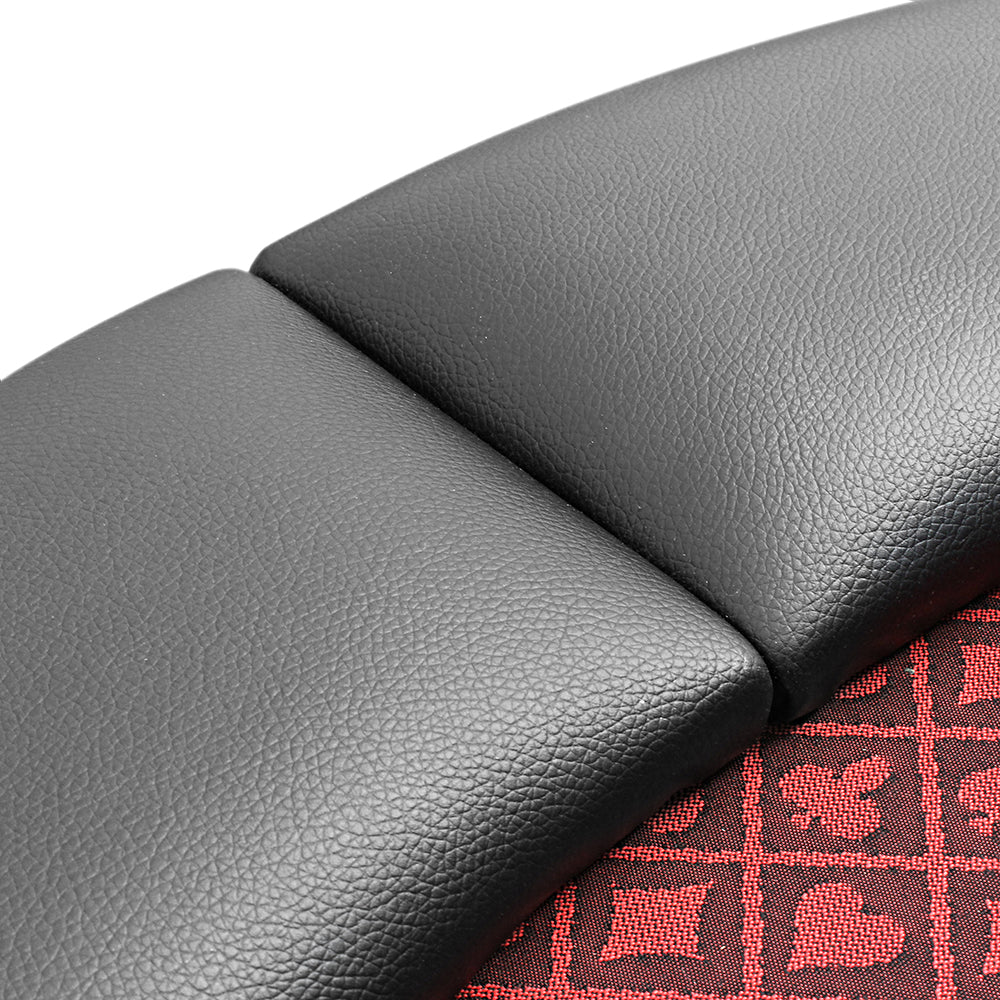 96 Inches Poker Table Model 18755 Red With Cup Holders And Chips Tray Black Primary Living Space Modern Plastic,Wood