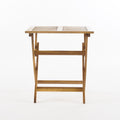 Positano 25 Inch Foldable Bistro Table Natural Acacia Wood