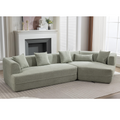 And Upgraded Extended Edition Modular Sofamodern Minimalist Style Sofa, Upholsteredfree Combination, Round Fiber Fabric, Anti Wrinkle Fabric,Dimension Extension,Green Green Polyester Primary Living Space Medium Soft Tight Back Modern Flared Arms Fiber