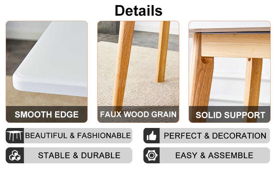 Table And Chair Set. White Sintered Stone Tabletop, Rubberwood Legs, Foldable Computer Desk, Foldable Desk. Solid Wood Dining Chair With Small Curved Backrest And Pu Cushions. Zd 1545 Dx 2361 Wood Seats 6 Wood