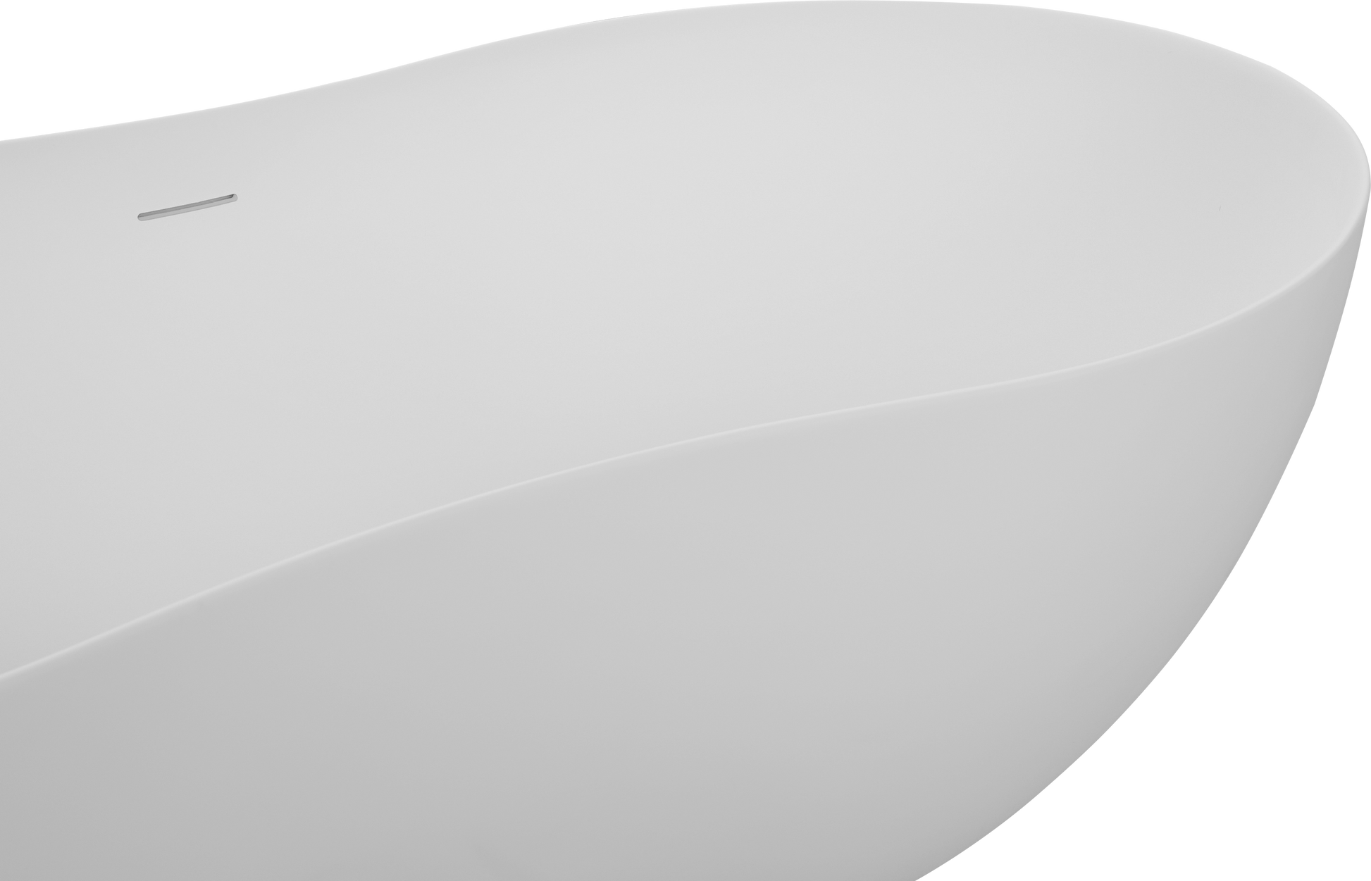67" Freestanding Solid Surface Bathtub, Stone Resin Freestanding Bath Tub With Overflow And Pop Up Drain, Matte White 24S10 67Mw Matte White Bathroom Freestanding Tubs Solid Surface