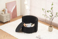 029 Teddy Fabric Swivel And Storage Chair With Back Cushion For Living Room,Black Black Primary Living Space Modern Foam Teddy